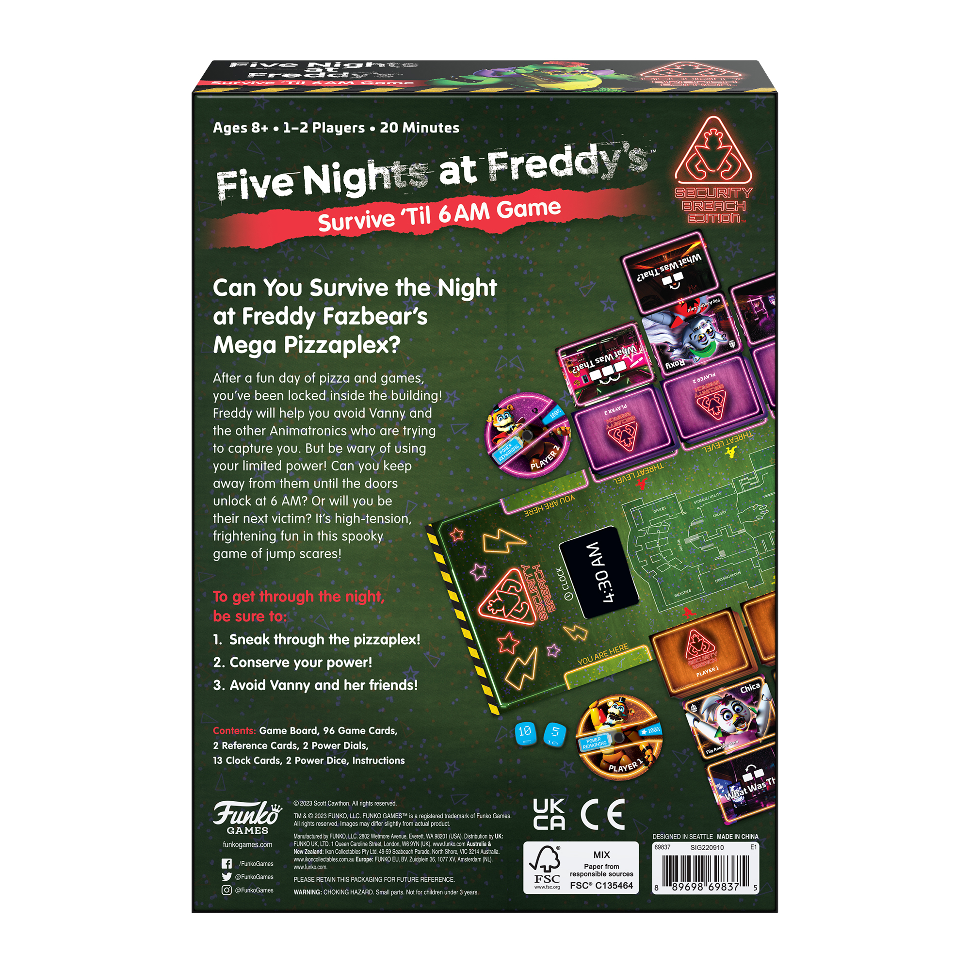 Five Nights at Freddy's Survive 'Til 6AM Security Breach Edition Game